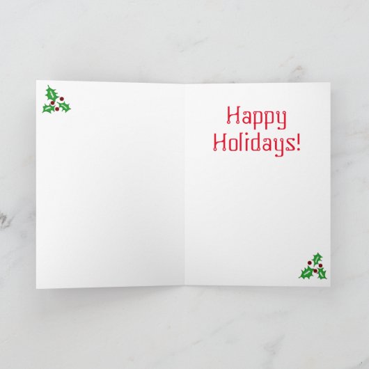 Abby, het lieve Kerst Kat Wenskaart Feestdagen Kaart (Binnen)