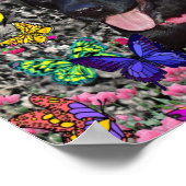 Abby in Butterflies - Black Lab Dog Poster (Hoek)