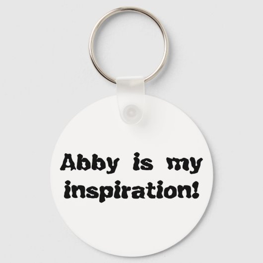 Abby is mijn inspiratie sleutelhanger (Voorkant)
