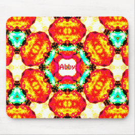ABBY ~ Kleurrijk Abstract patroon ~ Gepersonalisee Muismat