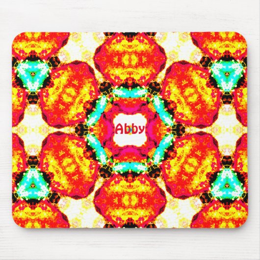 ABBY ~ Kleurrijk Abstract patroon ~ Gepersonalisee Muismat (Voorkant)