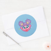 Abby Lachend Gezicht Ronde Sticker (Envelop)