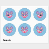 Abby Lachend Gezicht Ronde Sticker (Vel)