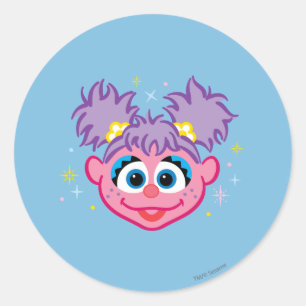Abby Lachende Gezicht Ronde Sticker