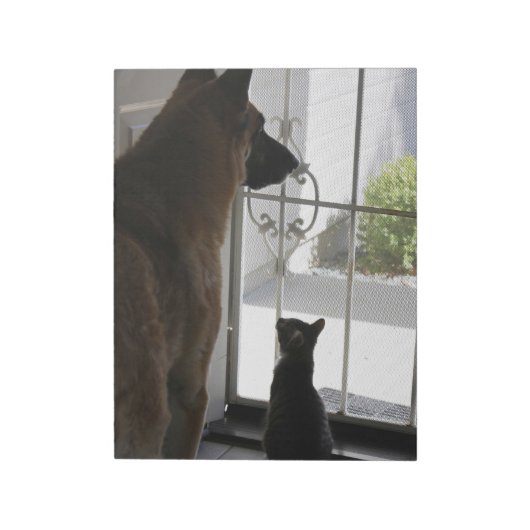 Abby met Zorro aan de voorkant Blocnote (Linkerzijde)