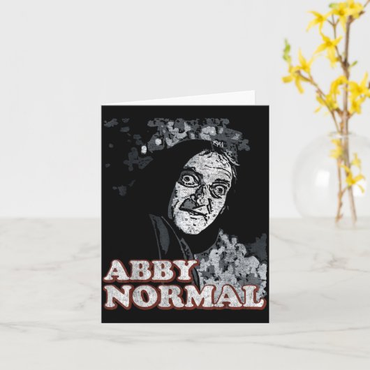 Abby Normal Brain Funny Halloween Kaart (Gele Bloem)