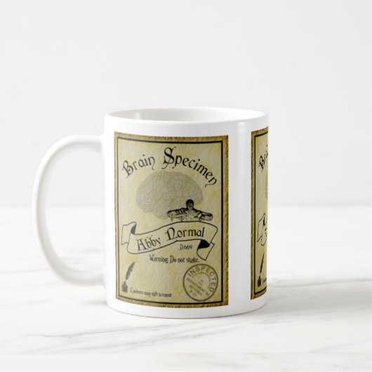 Abby Normal Brain oude label Koffiemok (Links)