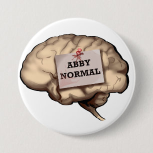Abby Normal Brain Ronde Button 7,6 Cm