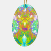 ABBY ~ PAASEI ~ FRACTAL Meerkleurig  Keramisch Ornament (Links)