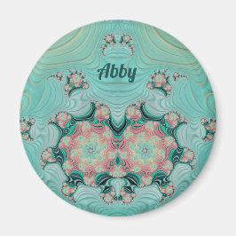 ABBY ~ Pastel Roze en Groen ~ Verbluffend ontwerp Magneet