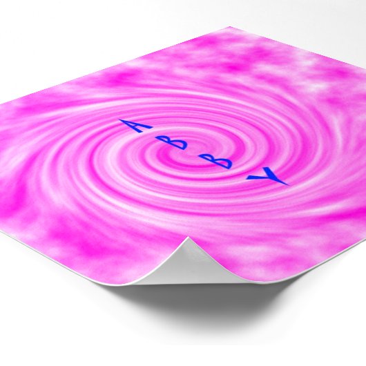 Abby Poster Pink (Hoek)