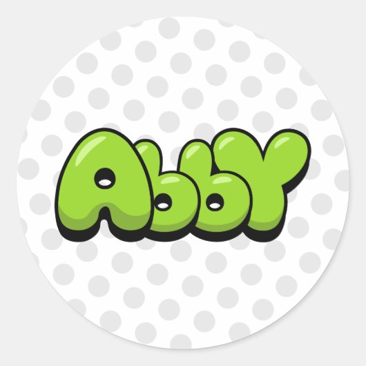Abby Ronde Sticker (Voorkant)