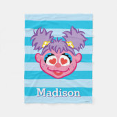 Abby Smiling Face | Jouw namen toevoegen Fleece Deken (Voorkant)