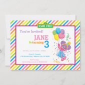 Abby Striped Birthday Kaart (Voorkant)