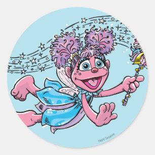 Abby Vintage Ronde Sticker
