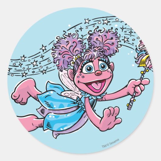 Abby Vintage Ronde Sticker (Voorkant)