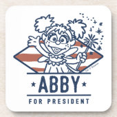 Abby voor President Bier Onderzetter (Voorkant)