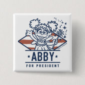Abby voor President Vierkante Button 5,1 Cm (Voorkant)