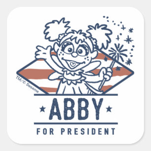Abby voor President Vierkante Sticker