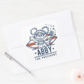 Abby voor President Vierkante Sticker (Envelop)