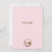 Abby's Boerderij Animal Girls Baby shower GIRL PIN Kaart (Achterkant)