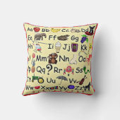 ABC 123 Alfabet Numbers Learning Pillow Preschool Kussen (Achterkant)