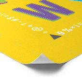 ABC 123 Classroom Educational Decor - Geel Poster (Hoek)