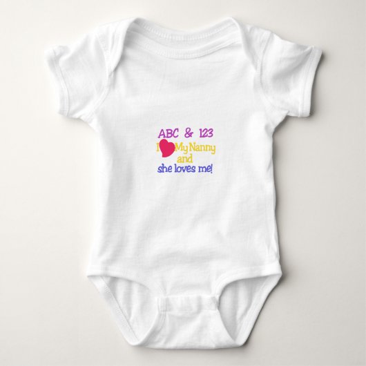 ABC & 123 I My Nanny & She Loves Me! Romper (Voorkant)