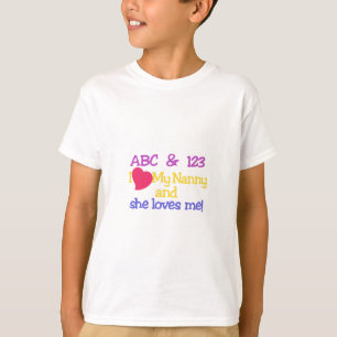ABC & 123 ik mijn nanny & ze houdt van me! T-shirt