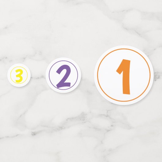 ABC 123 Partij Confetti (Achterkanten)