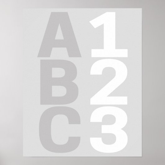 ABC 123 Poster Alfabet Numbers (Voorkant)