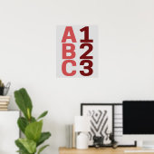 ABC 123 Poster Alfabet Numbers (Thuiskantoor)