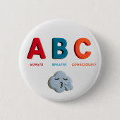 ABC ademt altijd bewust koorzang Ronde Button 5,7 Cm (Voorkant)