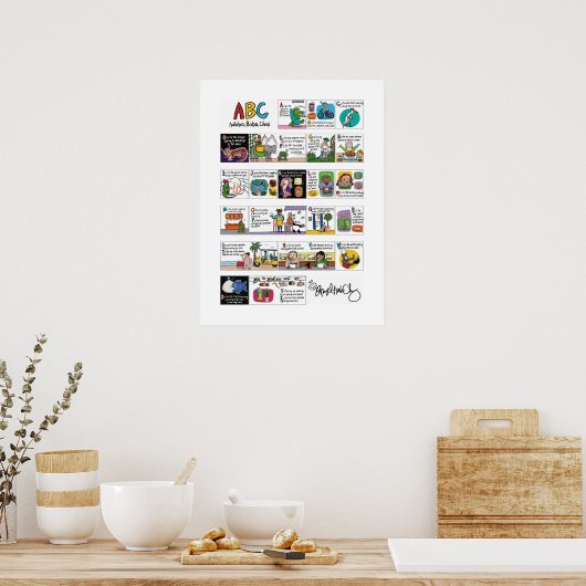 ABC: Adobo, Boba, Chai 18x24 Poster (Keuken)