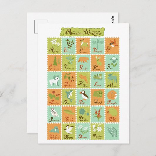 ABC Alaskan Wildlife Briefkaart (Voorkant / Achterkant)