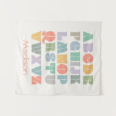 ABC Alfabet Aangepaste Wandtapijt Wandkleed (Voorkant (horizontaal))