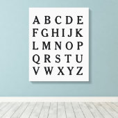 ABC alfabet Canvas Poster Teacher Gift (Insitu (Houten vloer))