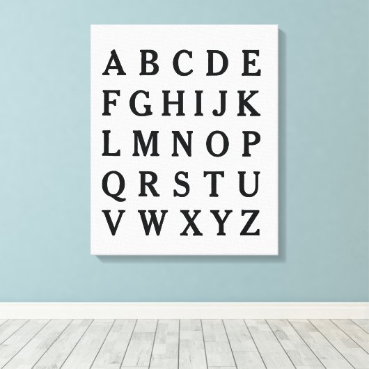  ABC alfabet Canvas Poster Teacher Gift (Insitu (Houten vloer))