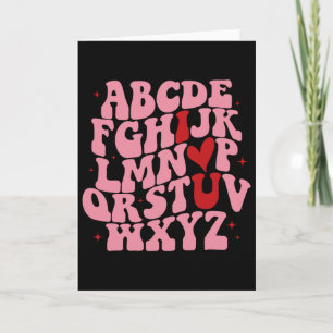 Abc Alfabet Ik Hou Van Jou Engelse Leraar Valentij Kaart