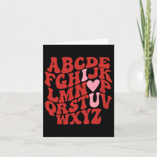 Abc Alfabet Ik Hou Van Jou Engelse Leraar Valentij Kaart