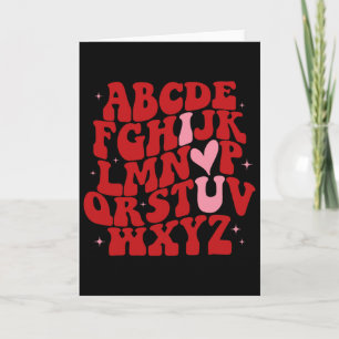 Abc Alfabet Ik Hou Van Jou Engelse Leraar Valentij Kaart
