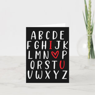 Abc Alfabet Ik Hou Van Jou Engelse Leraar Valentij Kaart