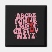 Abc Alfabet Ik Hou Van Jou Engelse Leraar Valentij Magneet (Voorkant)