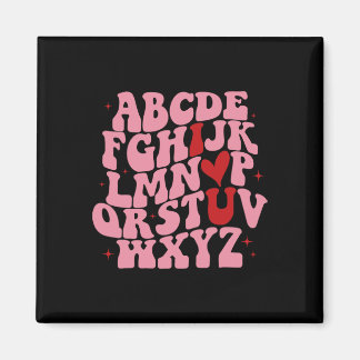 Abc Alfabet Ik Hou Van Jou Engelse Leraar Valentij Magneet