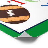 ABC Alfabet Kunstprint Voetbal Thema Poster (Hoek)