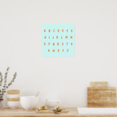 ABC-alfabet letters A-Z Poster Prints (Keuken)