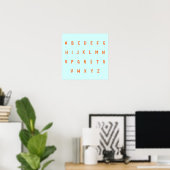 ABC-alfabet letters A-Z Poster Prints (Thuiskantoor)