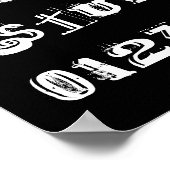 ABC-alfabet letters en cijfers | Zwart-wit Poster (Hoek)