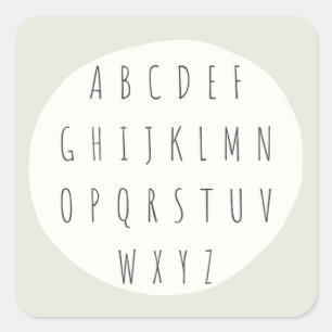 ABC alfabet letters Stickers & Labels