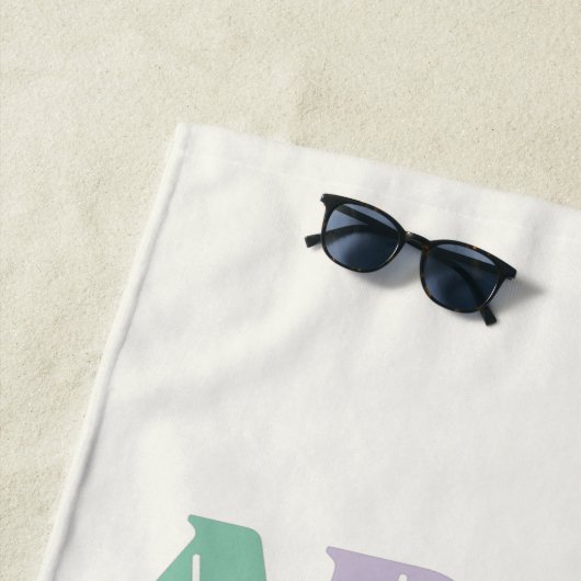 ABC Alfabet Naam Persoonlijke Strandhanddoek Strandlaken (In situ)